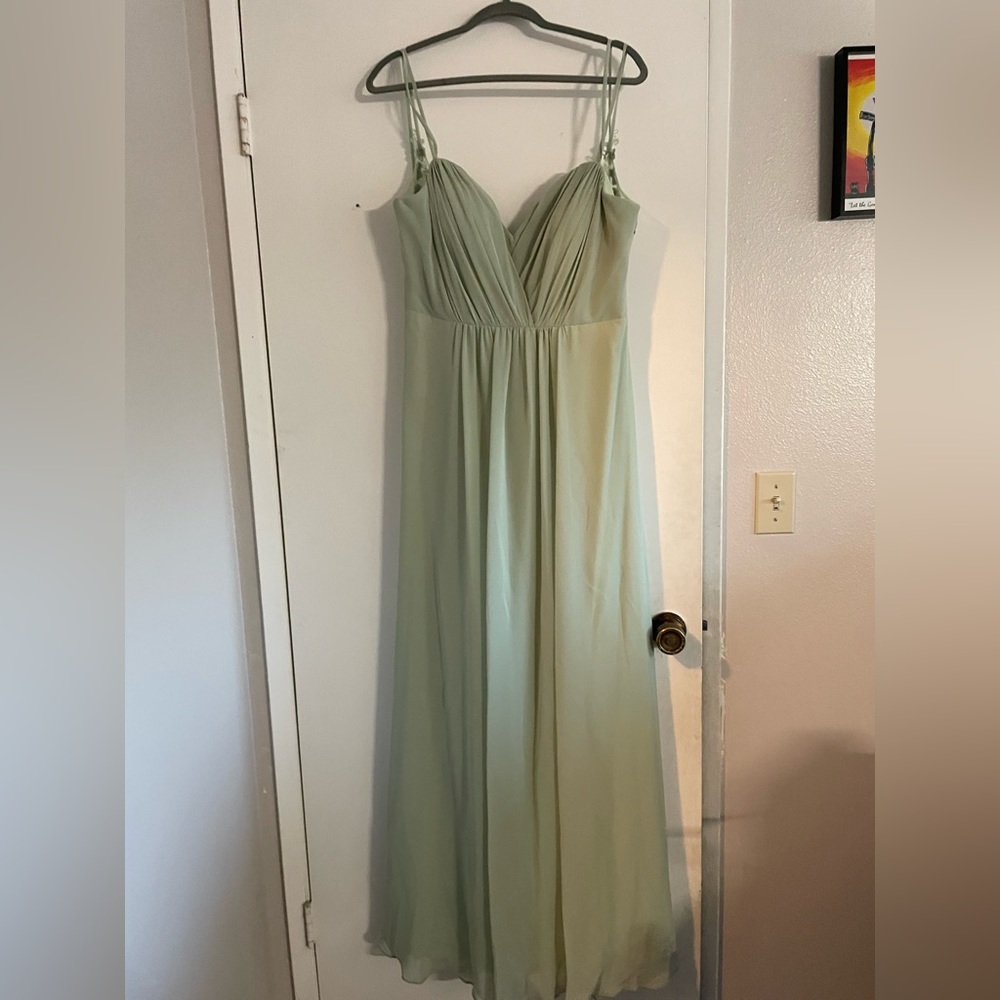 Azazie bridesmaid dress size 12 green